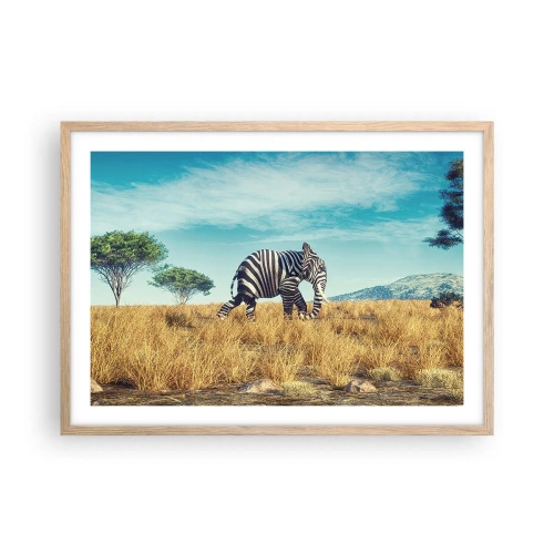 Poszter világos tölgy keretben - A szürke már nem menő - 70x50 cm