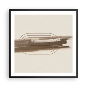 Poszter fehér keretben - Szürke fuvallat - 60x60 cm