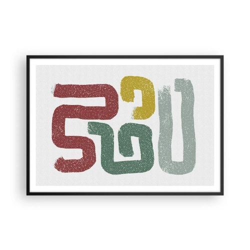 Poszter fehér keretben - Egy ismeretlen nyelven - 100x70 cm