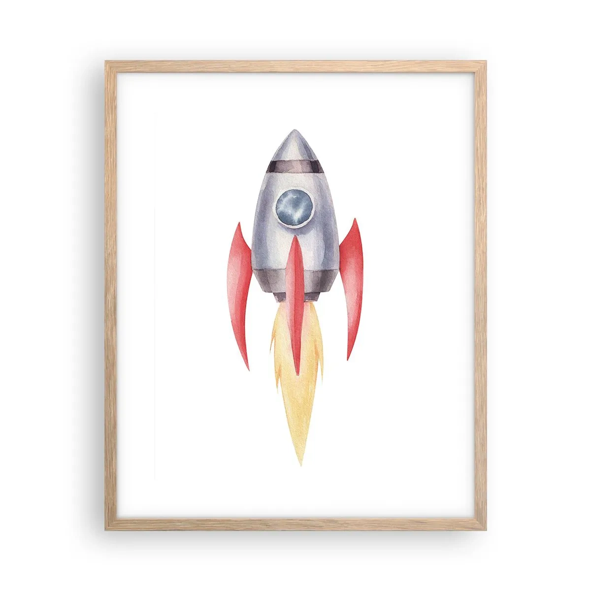 Poszter világos tölgy keretben - Magasabbra, gyorsabban, messzebbre - 40x50 cm