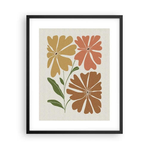 Poszter fehér keretben - Természet és geometria - 40x50 cm