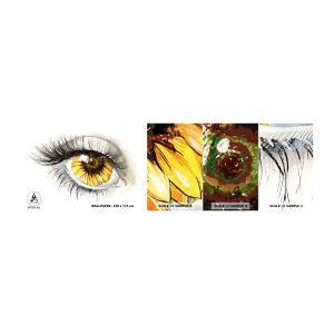 Fotótapéta Minta Öntapadós Deluxe Sticker - Tekintet forró mint a nyár - Absztrakció, Grafika, Szem - 100x30 cm