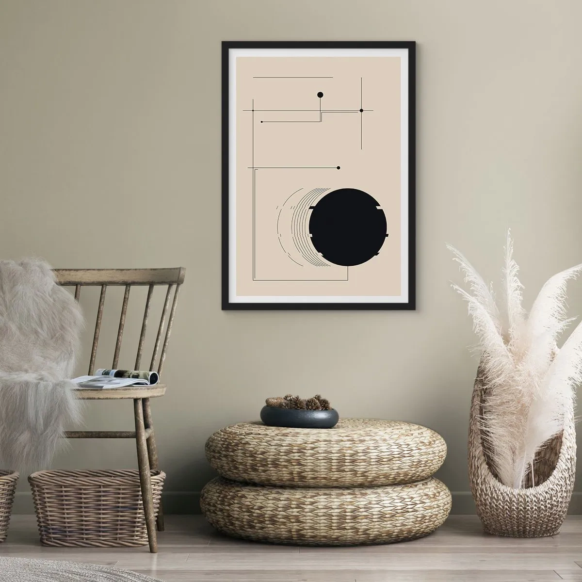 Poszter fehér keretben - Ruganyos és dinamikus kompozíció - 61x91 cm
