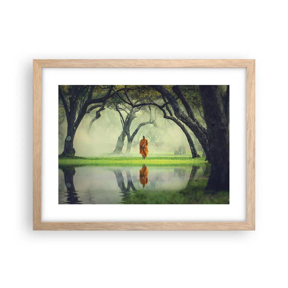 Poszter világos tölgy keretben - Útban a megvilágosodás felé - 40x30 cm