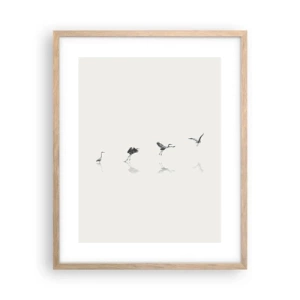 Poszter világos tölgy keretben - Négy egyszerű lépés - 40x50 cm