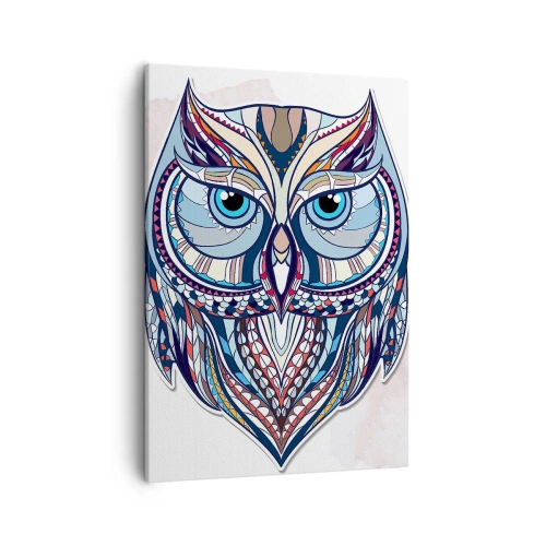 Vászonkép - Kidolgozott díszbagoly - 50x70 cm