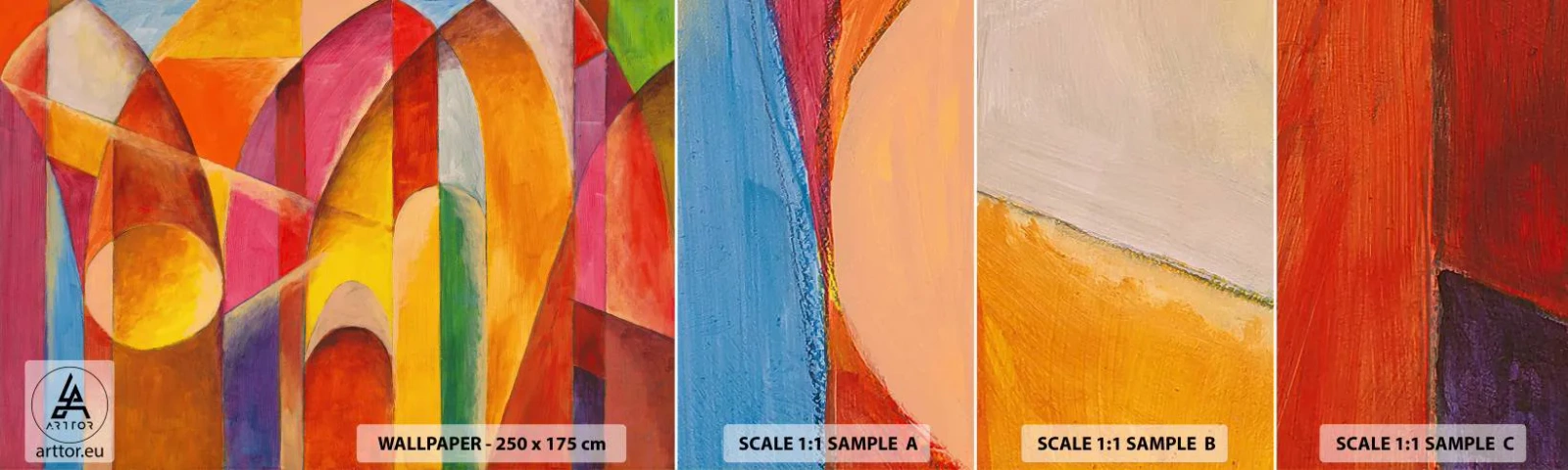 Fotótapéta Minta Öntapadós Deluxe Sticker - A nap katedrálisa - Absztrakció, Darab, Modern művészet - 100x30 cm