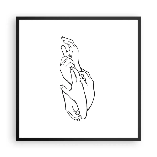 Poszter fehér keretben - Jó érintés - 60x60 cm
