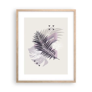 Poszter világos tölgy keretben - Az árnyék árnyéka - 40x50 cm