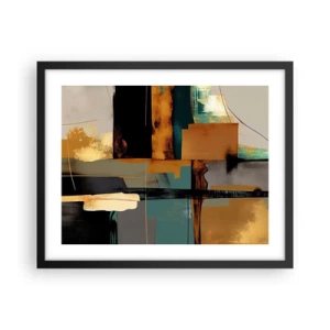 Poszter fehér keretben - Absztrakció - fény és árnyék - 50x40 cm