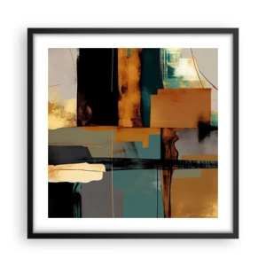 Poszter fehér keretben - Absztrakció - fény és árnyék - 50x50 cm