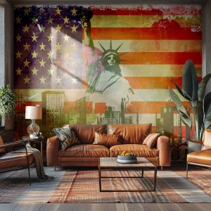 Fotótapéta Premium Sand - Viva America! - New York, Egyesült Államok, Szabadságszobor - 100x70 cm