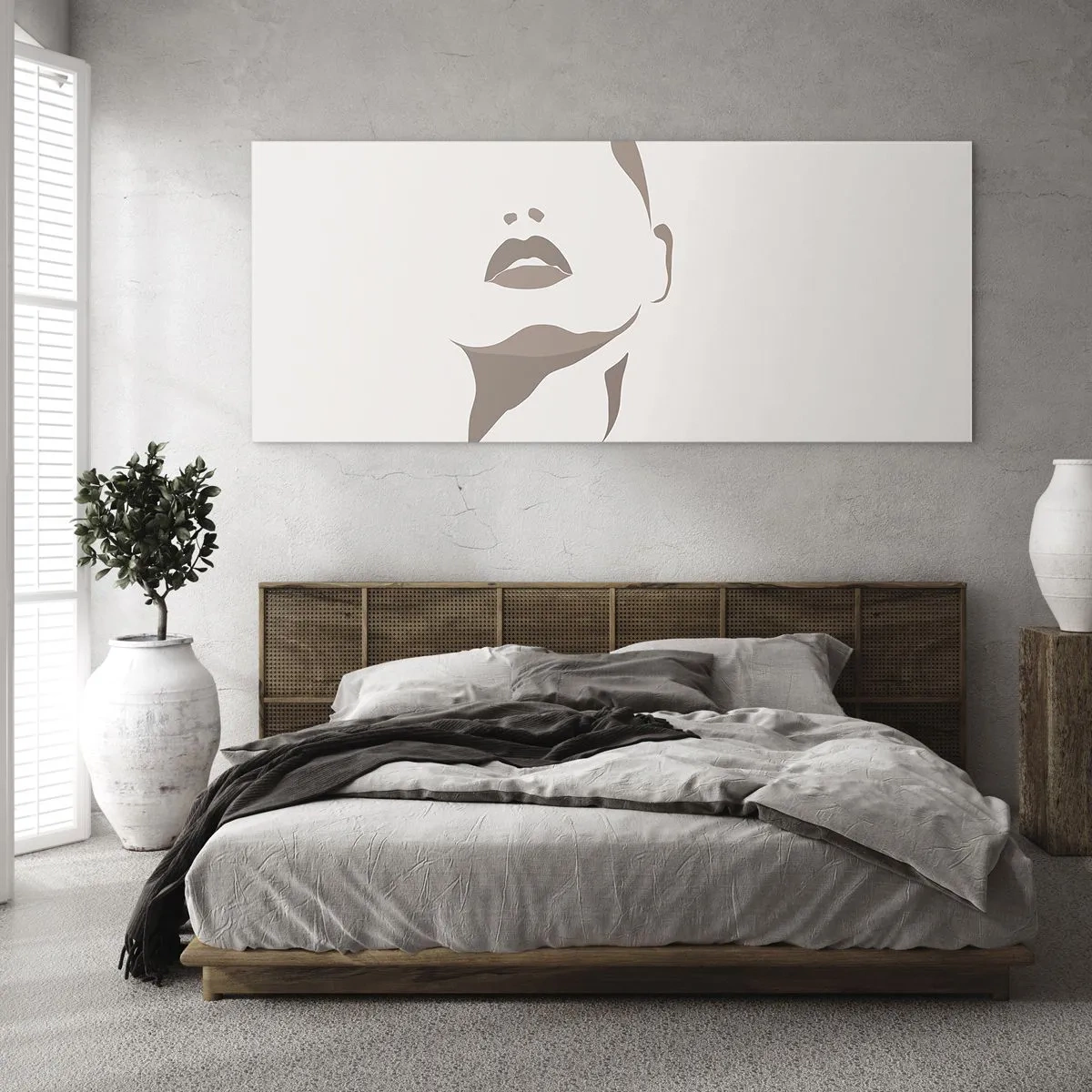 Üveg kép -  Fényből és árnyékból létrehozott - 100x40 cm
