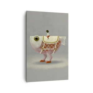 Vászonkép - A halas lovas - 80x120 cm