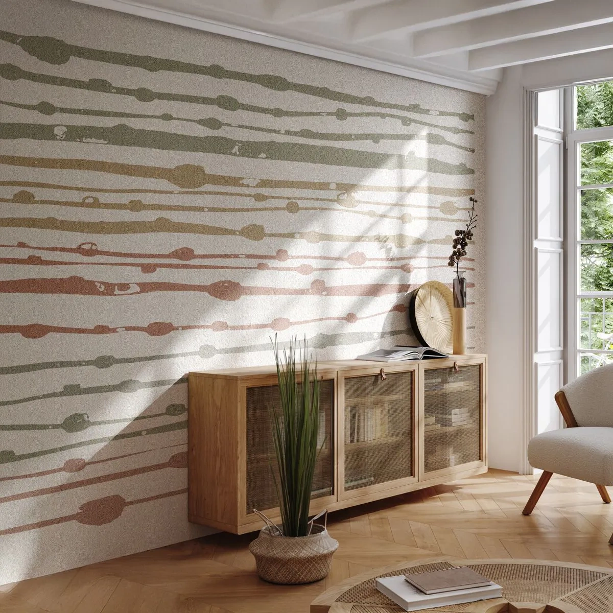 Fotótapéta Premium Sand - Zenei színjegyzetelés - Minimalizmus, Pasztell, Darab - 250x175 cm