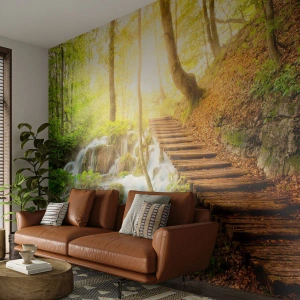 Fotótapéta Standard Eco - Vágyott hűs - Tájkép, Vízesés, Erdő - 350x256 cm