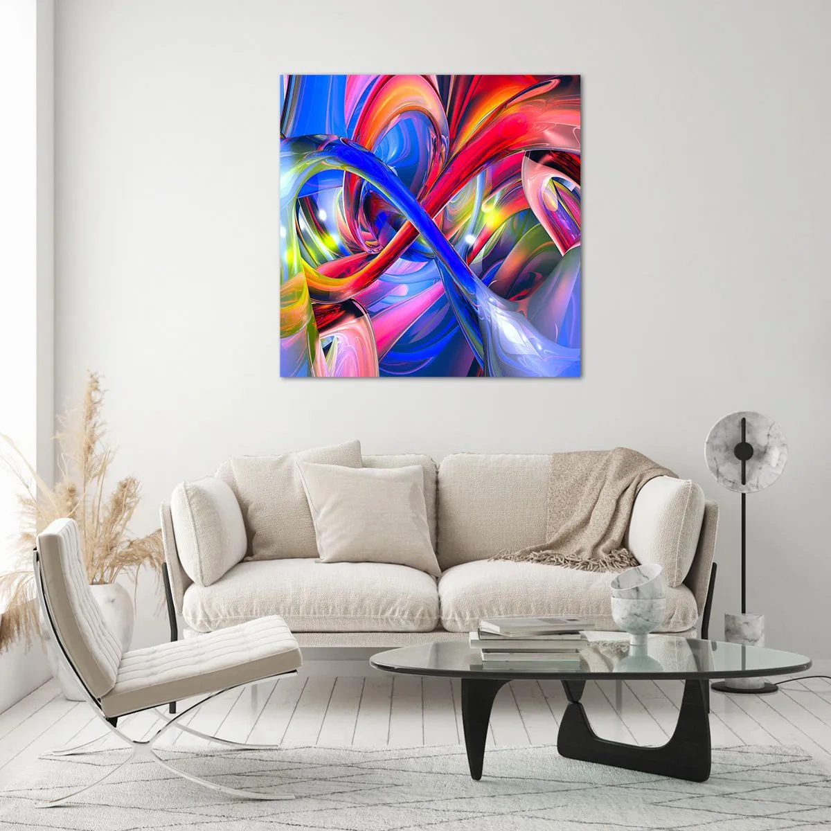 Üveg kép - A színek tánca - 50x50 cm