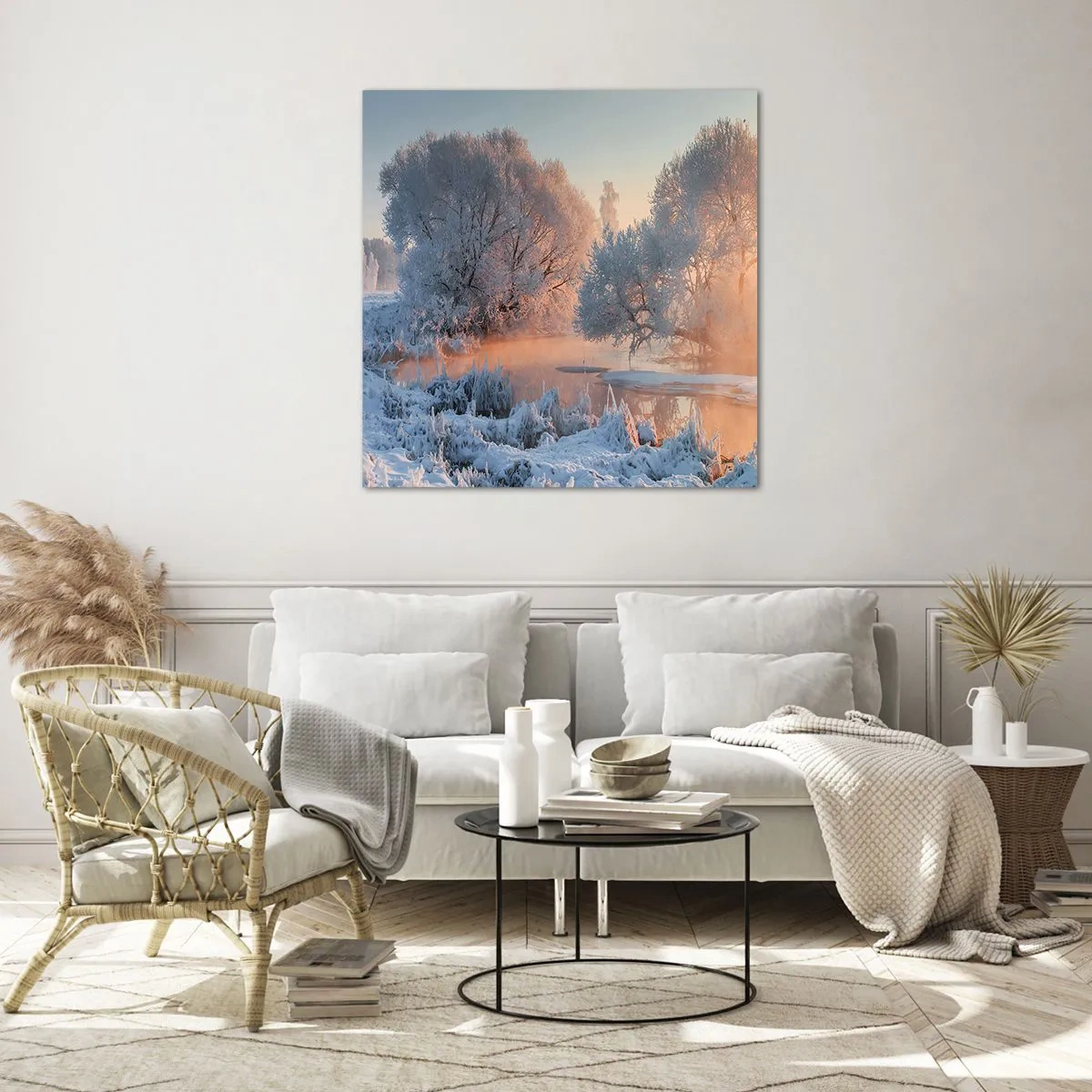 Üveg kép - A napos kristályban minden ragyog - 60x60 cm