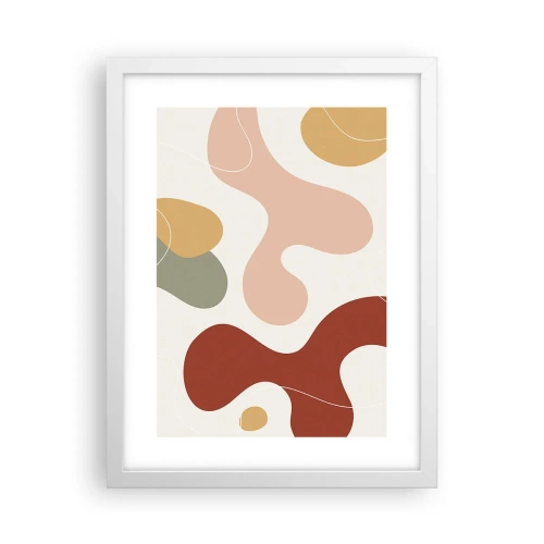 Poszter fekete keretben - Pöttyök vagy hullámok? - 30x40 cm