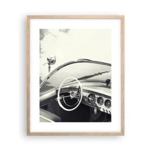 Poszter világos tölgy keretben - Időjárás a gazdagoknak - 40x50 cm