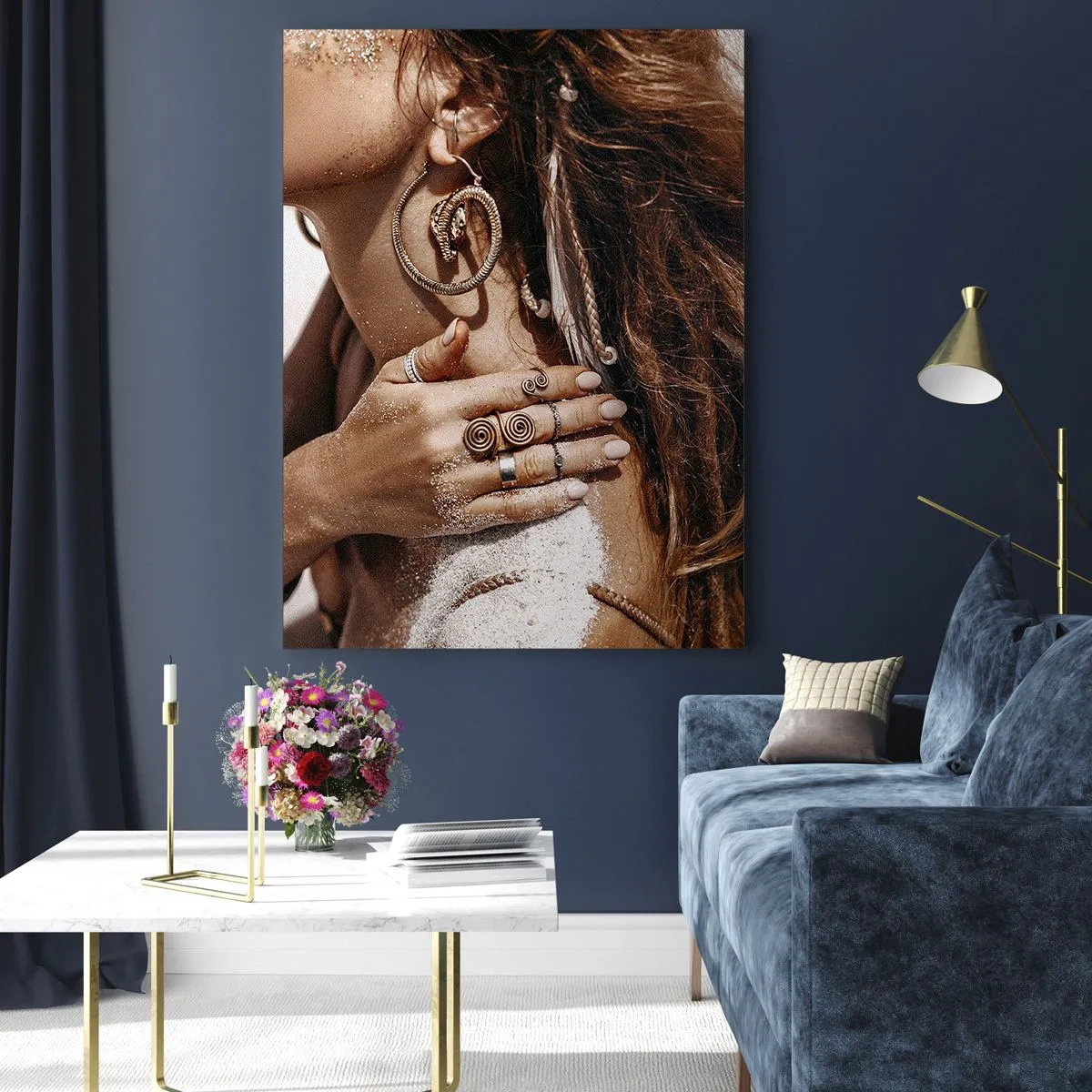 Üveg kép - Az érintetlen tengerpart királynője - 70x100 cm