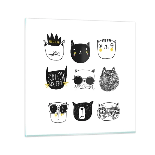 Üveg kép - Mindenki más - 70x70 cm