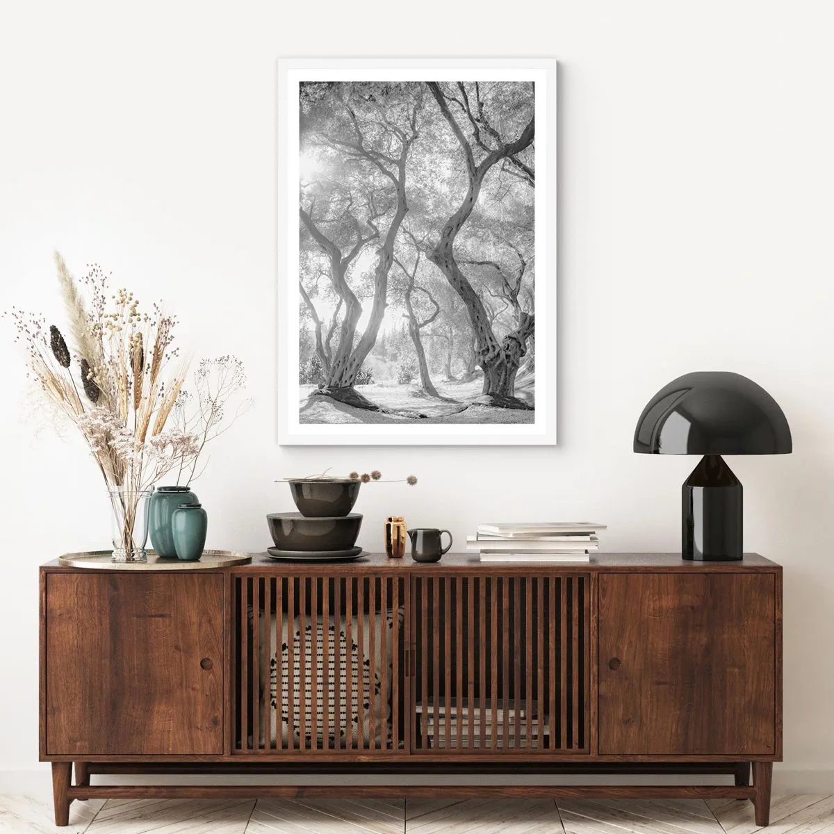 Poszter fekete keretben - Egy olajfaligetben - 61x91 cm