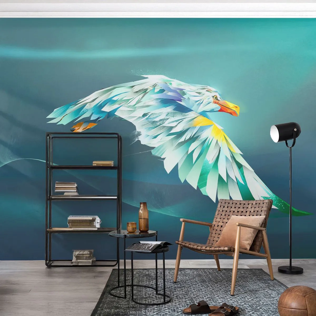 Fotótapéta Standard Eco - A repülésed ereje mint a sasé - Absztrakció, Sas, Madár - 200x140 cm