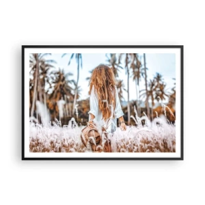 Poszter fehér keretben - Fűbolyhból született - 100x70 cm