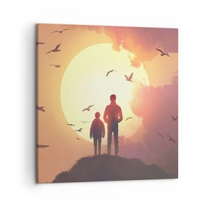 Vászonkép - Szemtől szembe a nappal - 50x50 cm