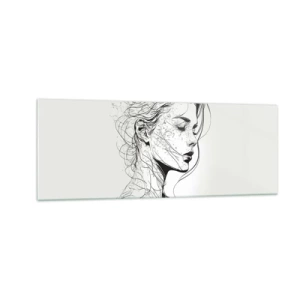 Üveg kép - Portré álmodozásban - 140x50 cm