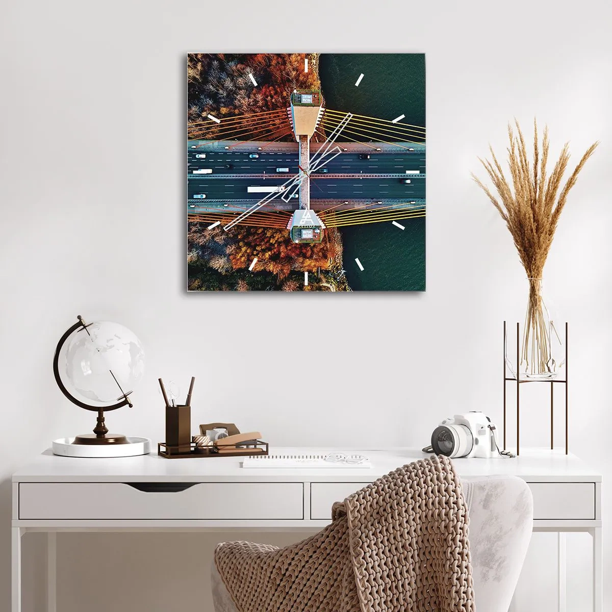 Falióra, Óra - TÚL a vizeken, túl az erdőkön - 30x30 cm