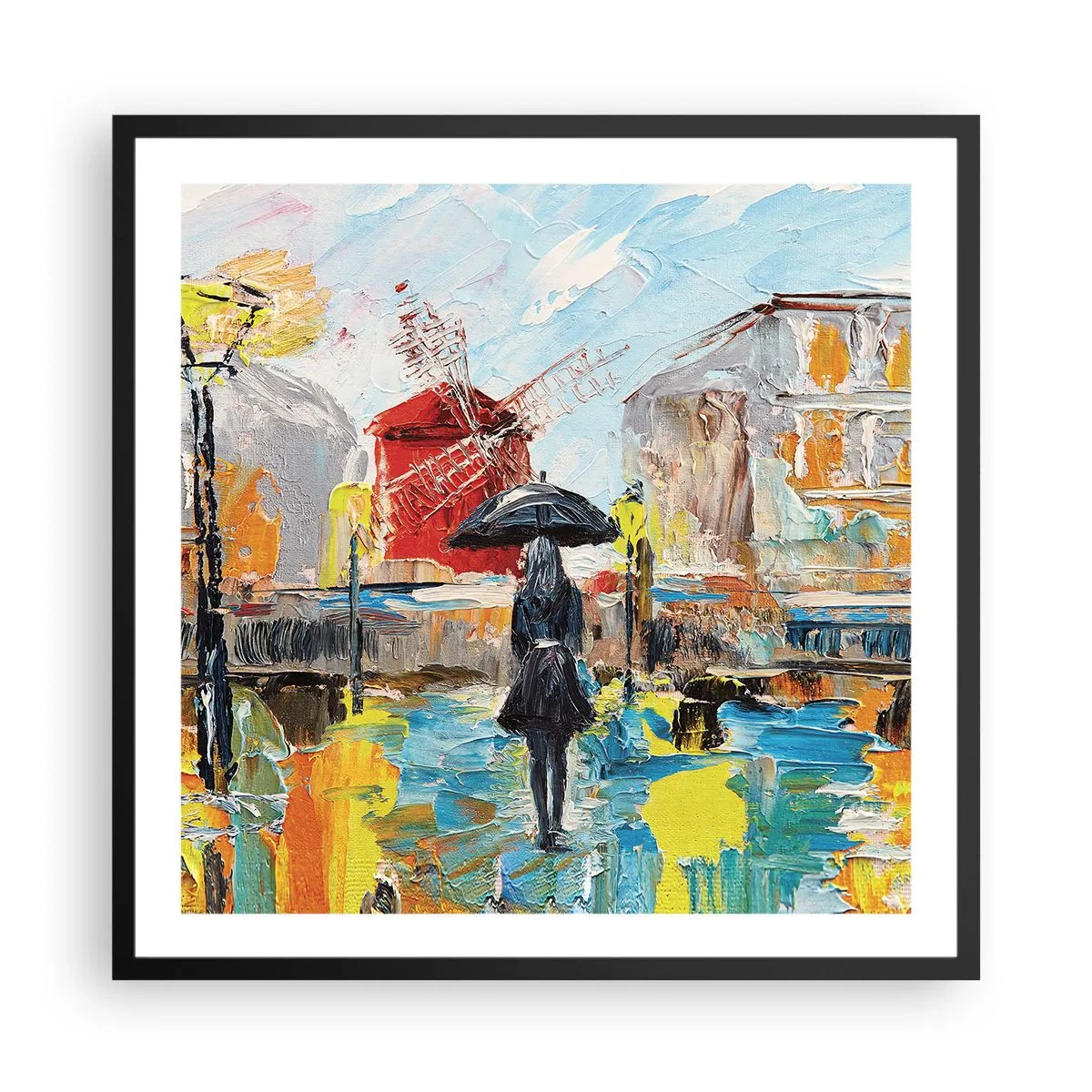 Poszter fehér keretben - Párizsi legendák - 60x60 cm