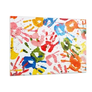 Üveg kép - Kövesd a nyomokat - 120x80 cm