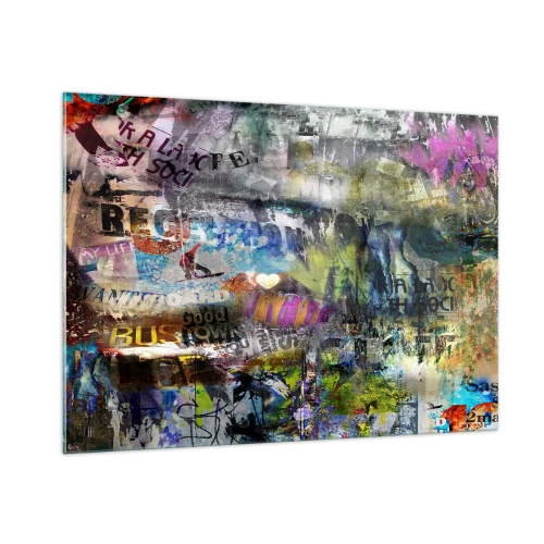 Üveg kép - Emlékek kollázsa - 100x70 cm