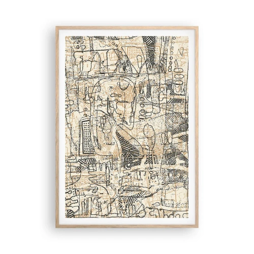 Poszter világos tölgy keretben - Dekódolásra vár - 70x100 cm