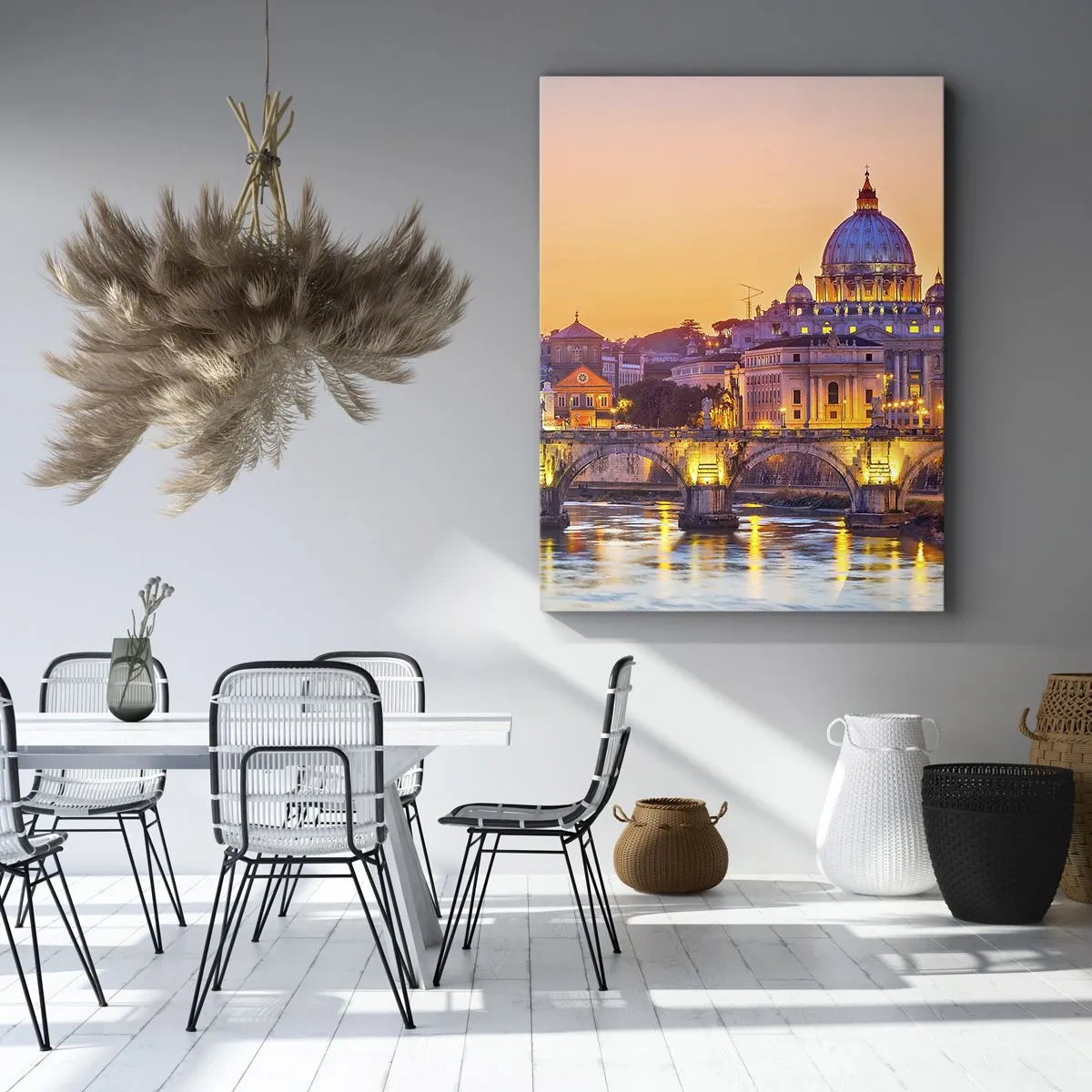 Vászonkép - Naplemente az örök város felett - 50x70 cm