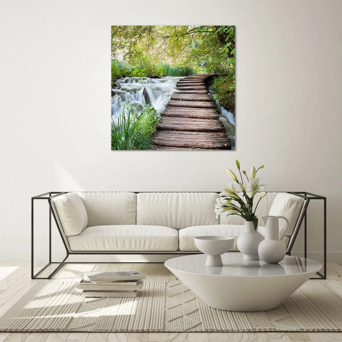 Üveg kép - A víz egyáltalán nem csendes - 70x70 cm