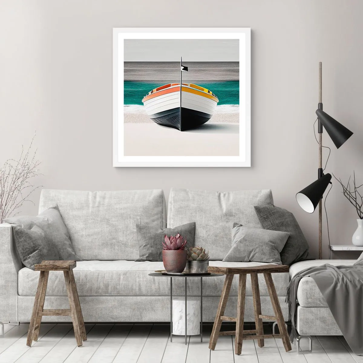 Poszter fekete keretben - A maga helyén - 40x40 cm