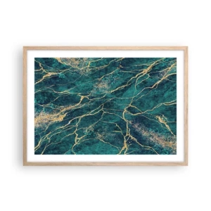 Poszter világos tölgy keretben - Aranybánya - 70x50 cm