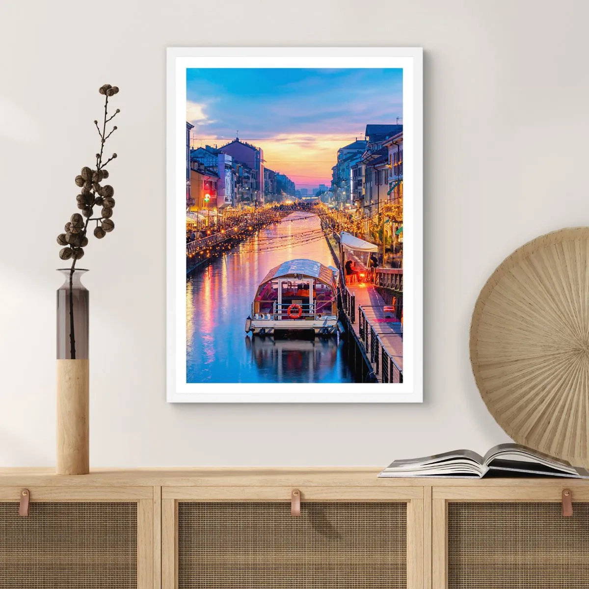 Poszter fekete keretben - Fény és öröm estéje - 50x70 cm