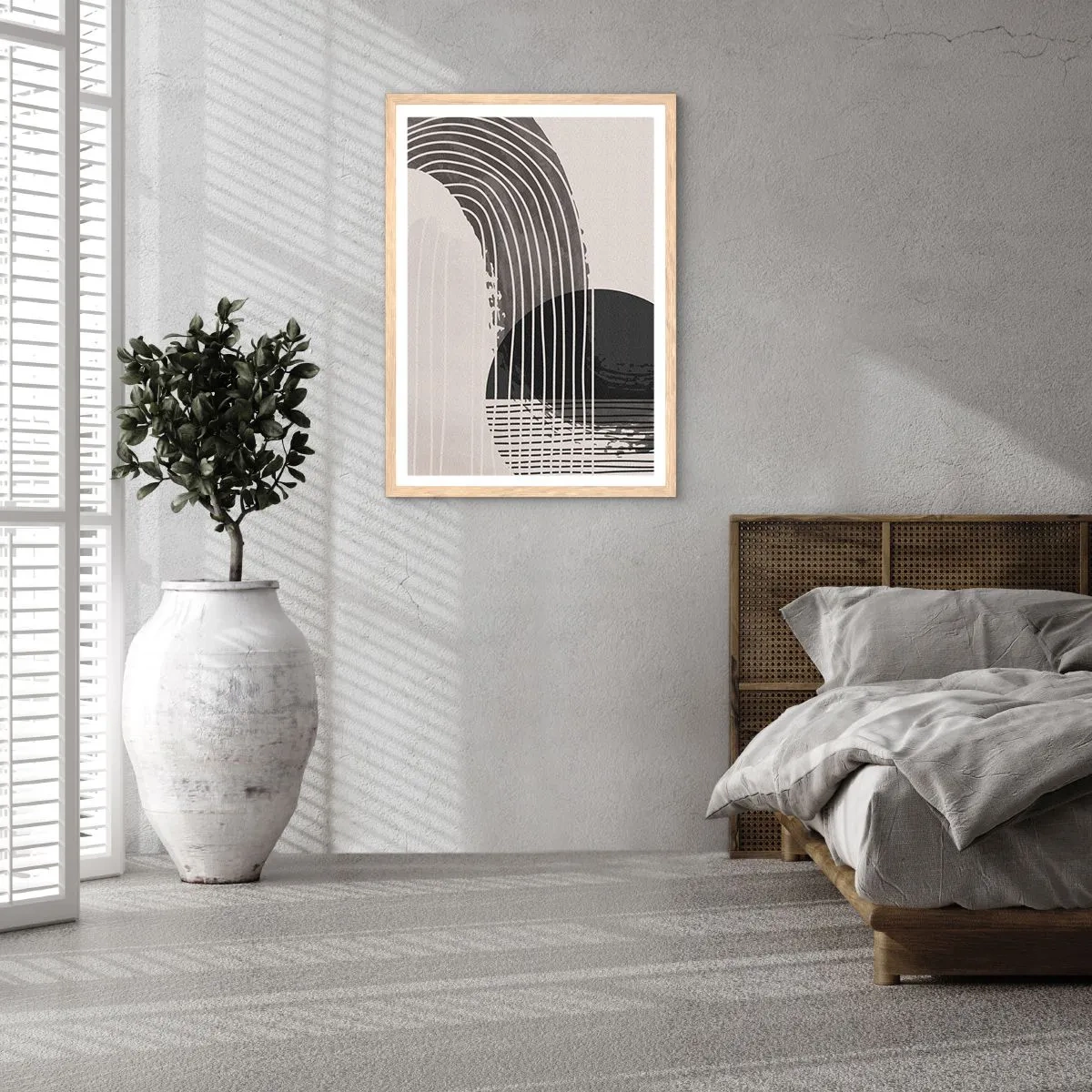 Poszter világos tölgy keretben - Oda és vissza - 50x70 cm