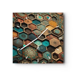 Falióra, Óra - Arab ornamentika - egy variáció - 30x30 cm