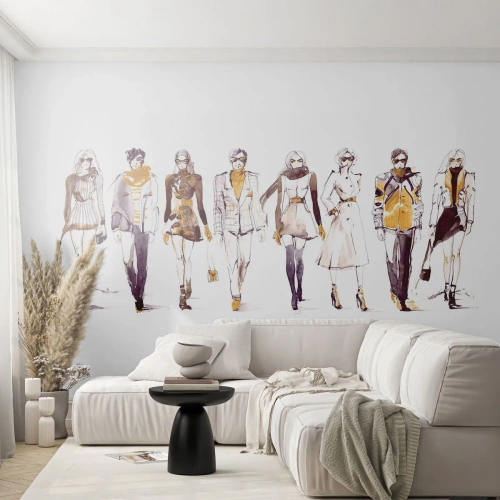 Fotótapéta Premium Sand - Nem kikényszerített sikk, szabad elegancia - Nő, Modell, Divat - 150x105 cm