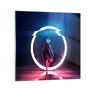 Üveg kép - Világok között - 40x40 cm