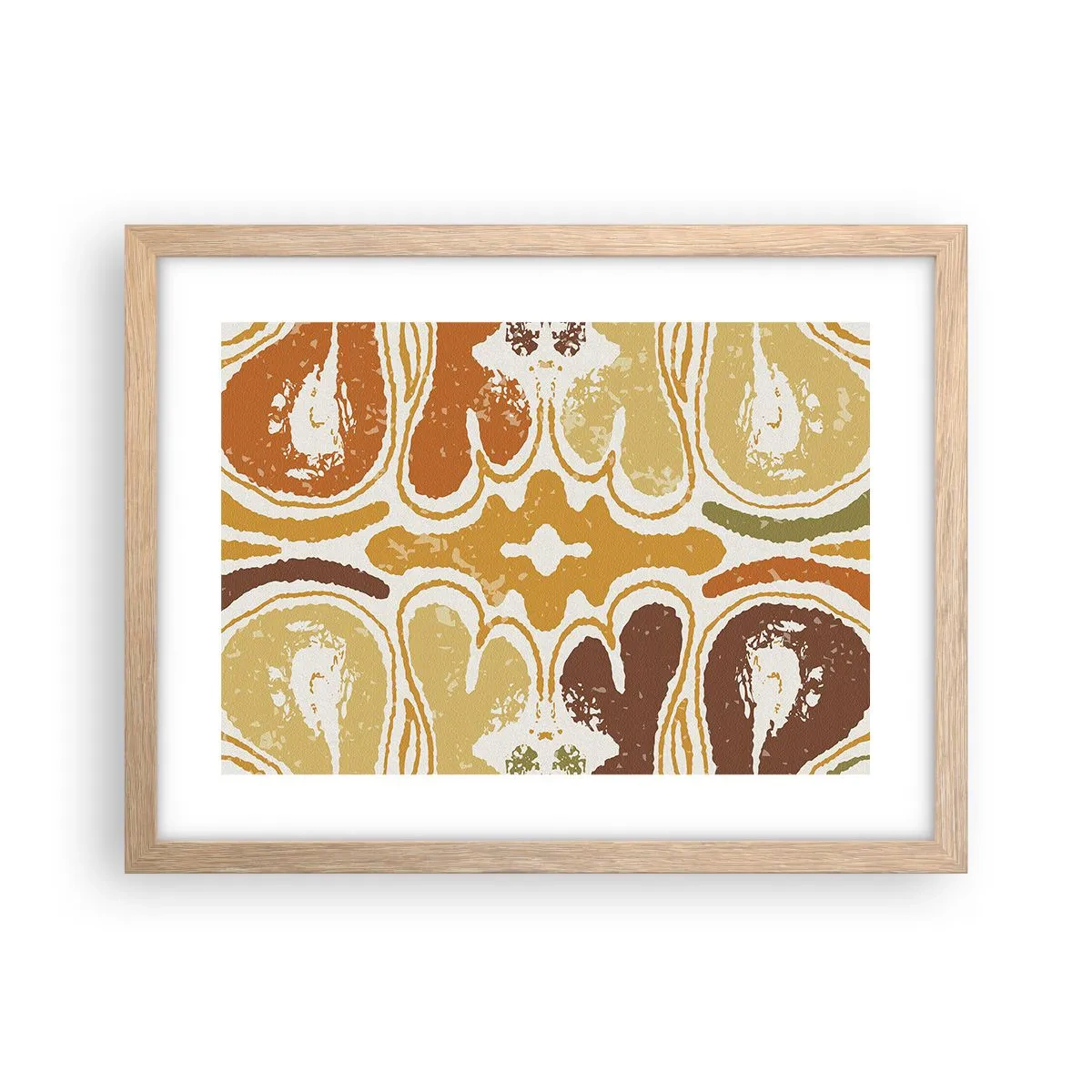 Poszter világos tölgy keretben - Érzelmes absztrakció - 40x30 cm
