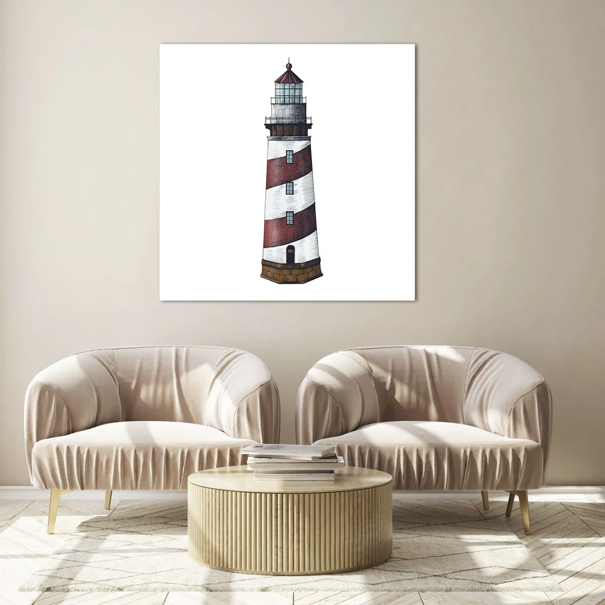 Üveg kép - Mindig résen - 50x50 cm