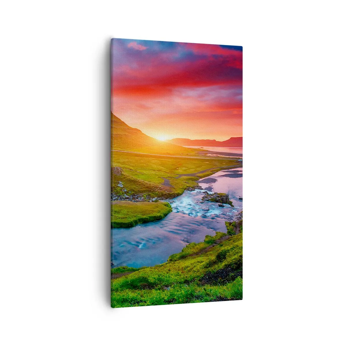 Vászonkép - Izland - tűz és víz - 55x100 cm