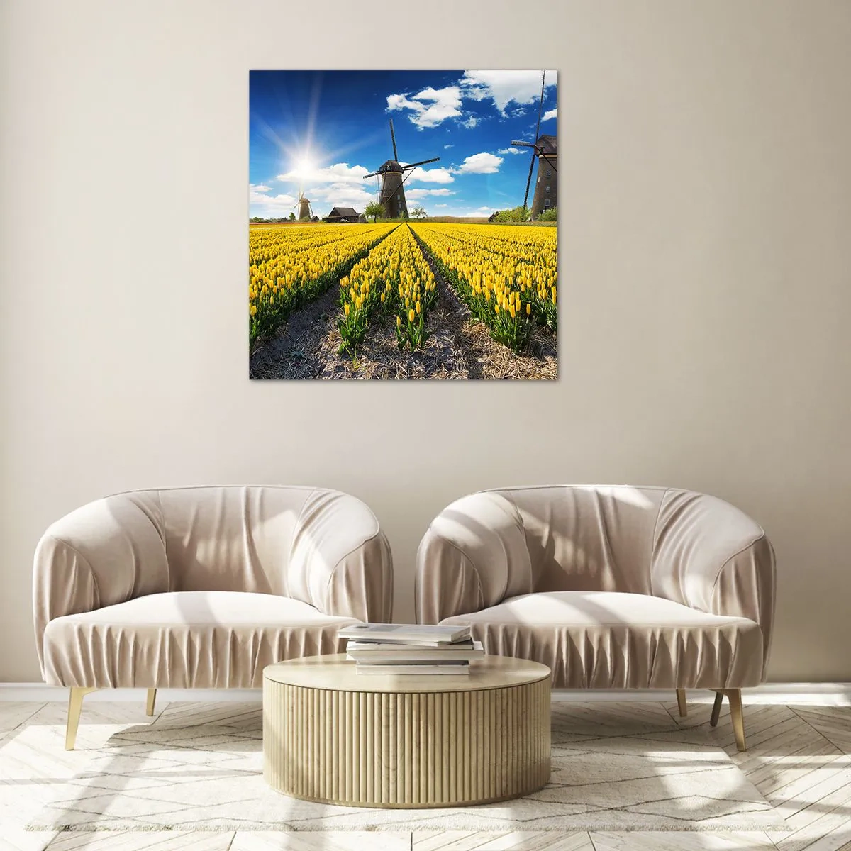 Üveg kép - Nem is lehetne hollandabb - 70x70 cm