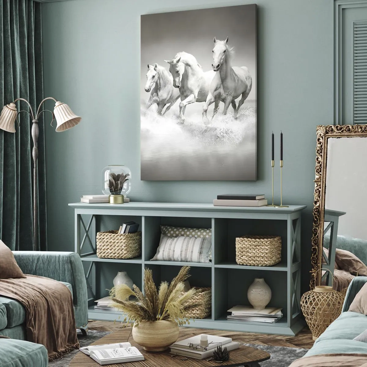 Vászonkép - Fehér őrület - 45x80 cm